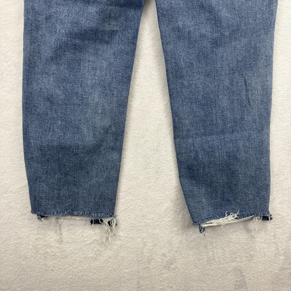 BKE Payton Jeans Womens 30x28 Blue Stretch Raw Hem Ankle Skinny Denim Distressed - Picture 9 of 9
